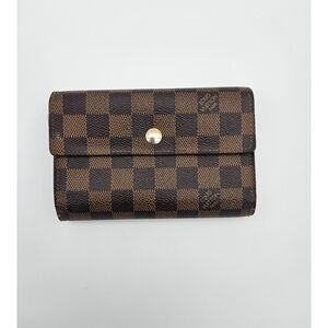 Authentic Louis Vuitton Damier Ebene Alexandra Wallet #4284M